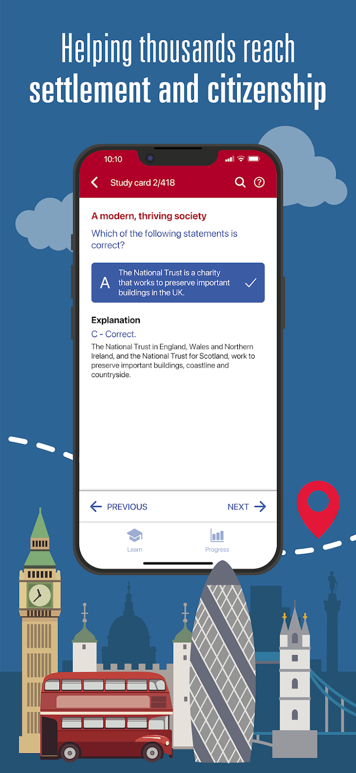Official Life in the UK Test screenshot